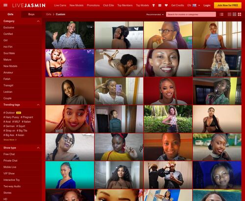 A Review Screenshot of LiveJasmin Africa